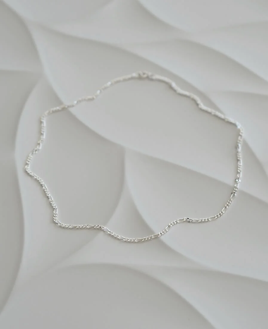 Sterling Silver Figaro Chain Necklace