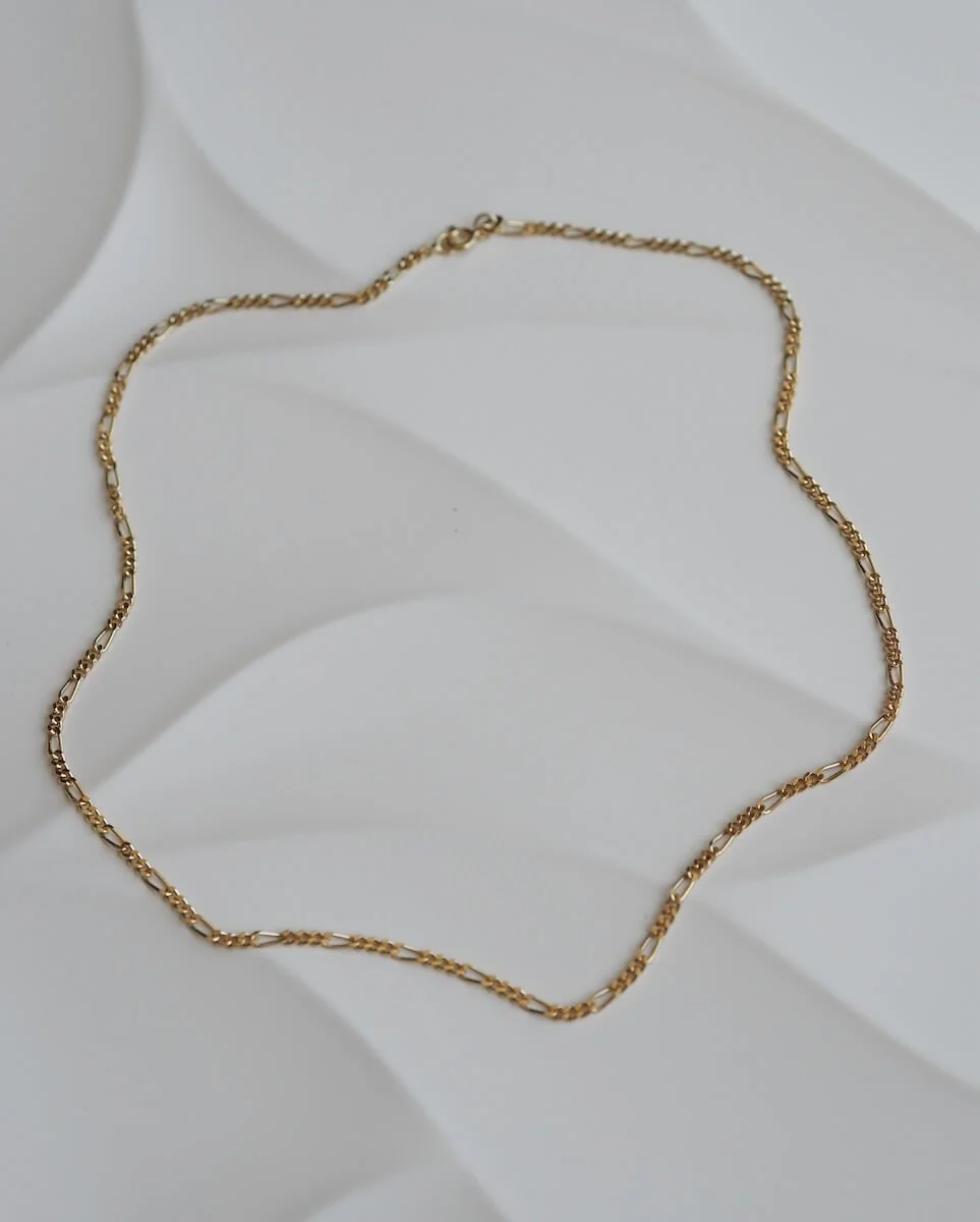 Gold Vermeil Figaro Chain Necklace