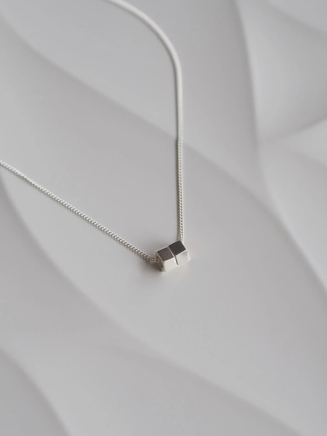 Silver and gold mixed metal hexagon minimalist pendant