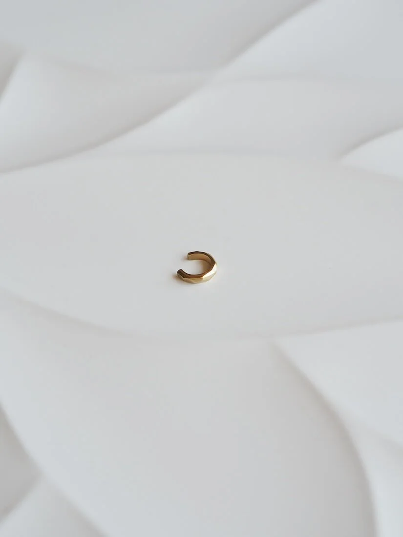 Gold Vermeil Geometric conch cuff earring