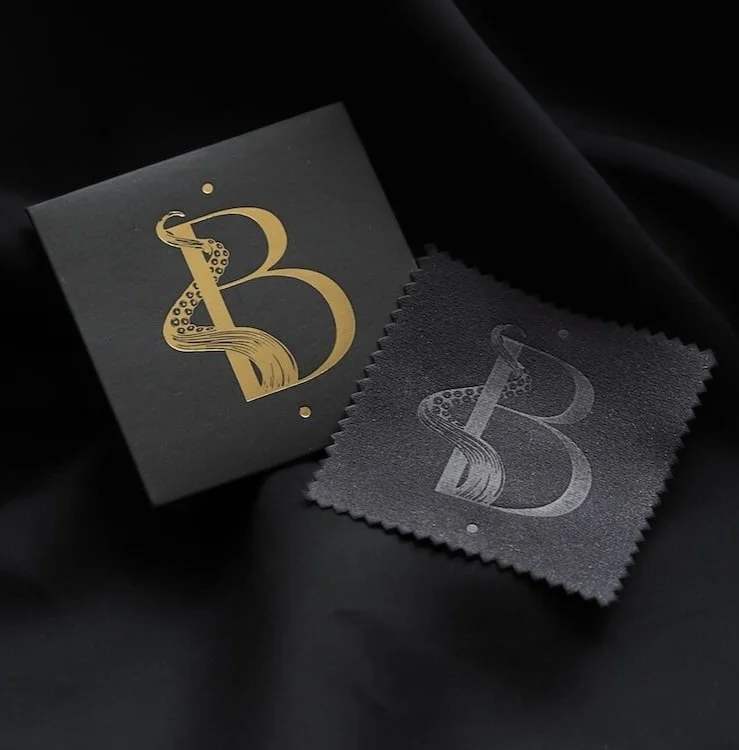 Black Octopus Jewellery Silver Polishing Cloth