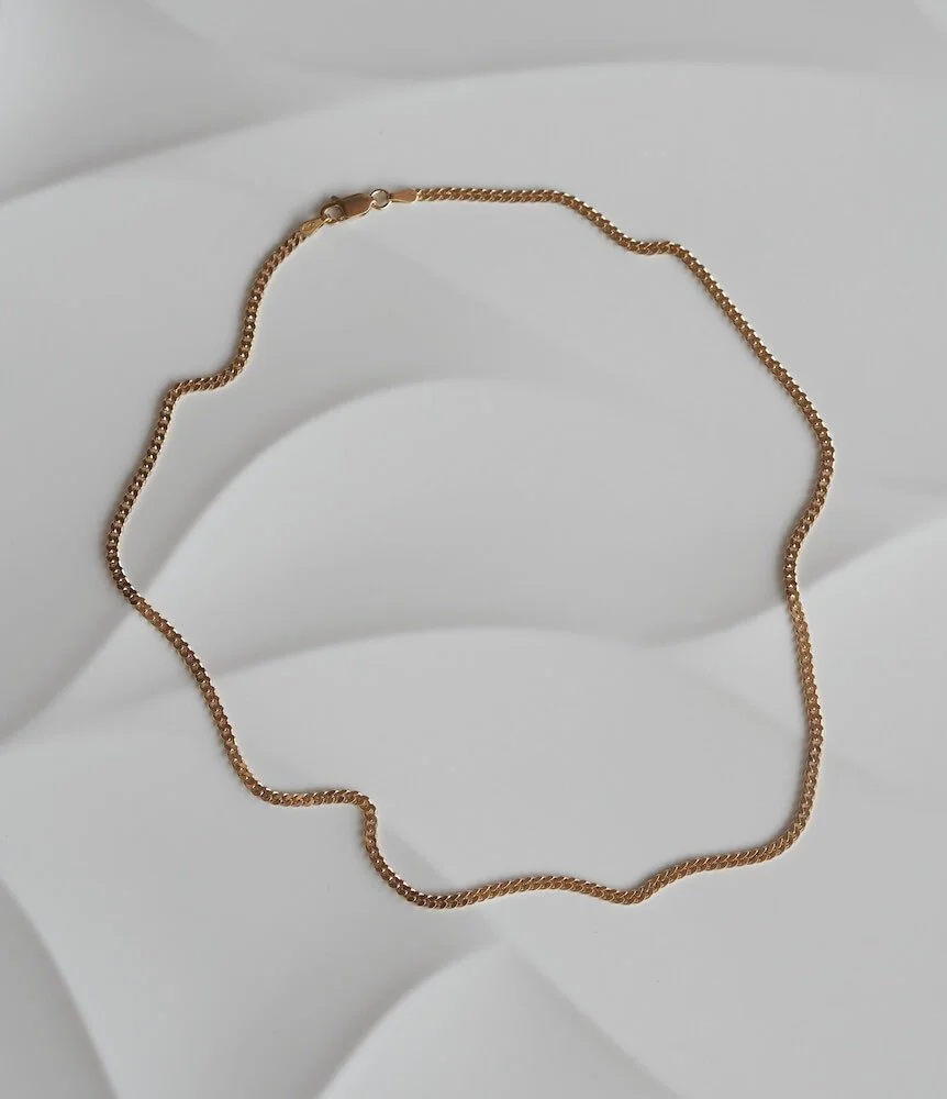 Gold Vermeil Curb Chain Necklace