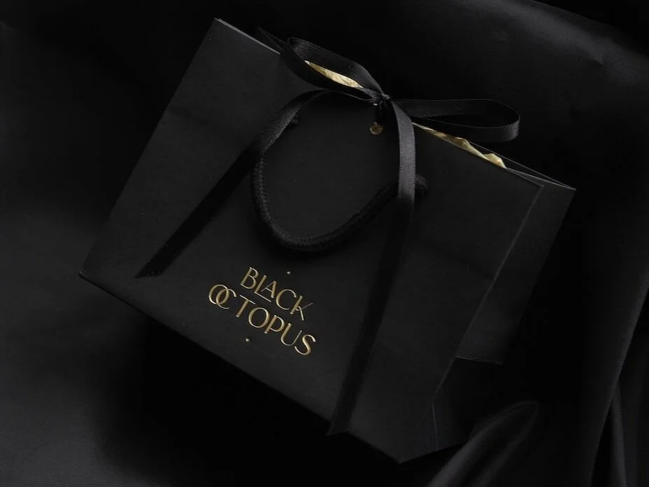 Black Octopus Jewellery Luxury Gift Bag
