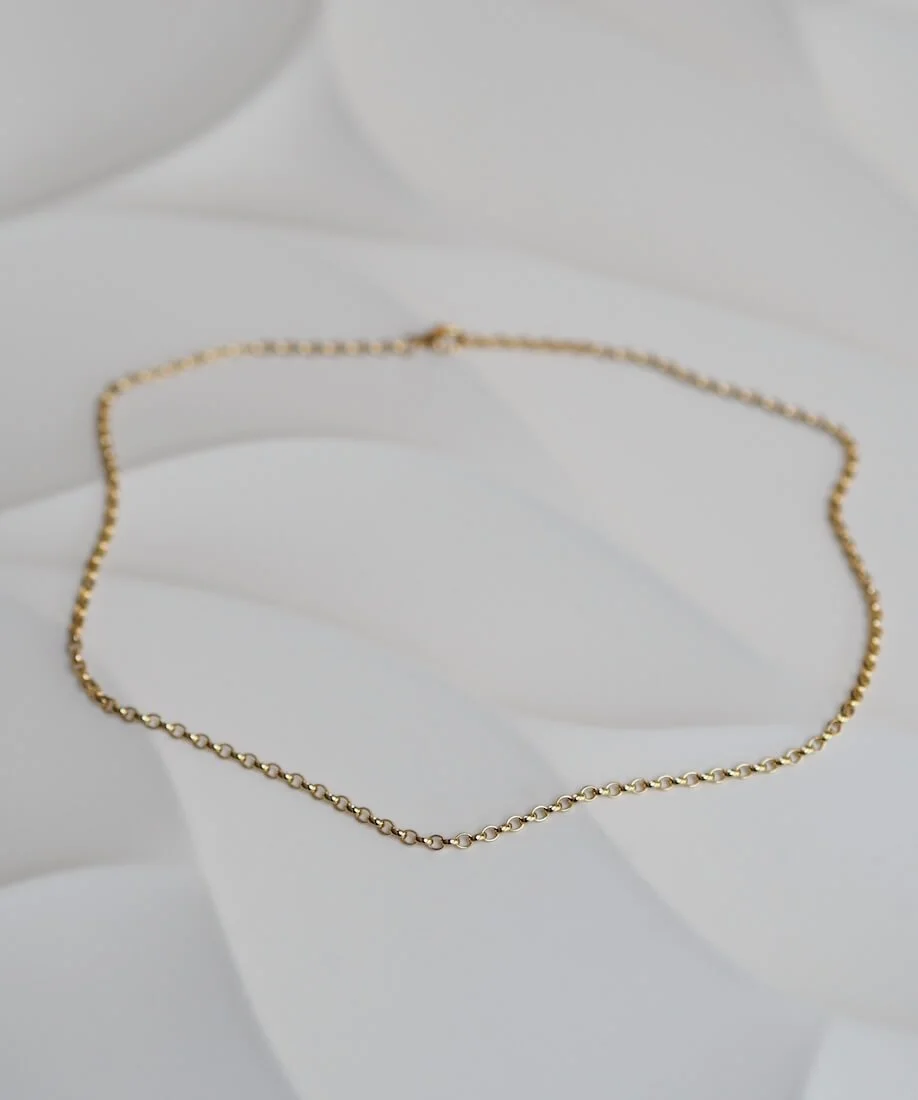 Gold Vermeil Belcher Chain Necklace