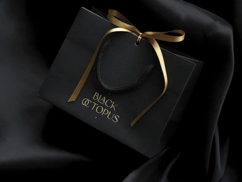 Black Octopus Jewellery Luxury Gift Bag