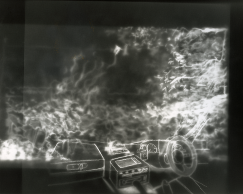 Instillation View, Between Worlds (vitrine), 2024, photograph courtesy of Andrew Willis. 