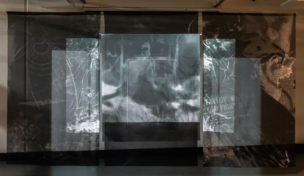 Instillation View, Between Worlds (animation instillation), 2024, photograph courtesy of Andrew Willis. 