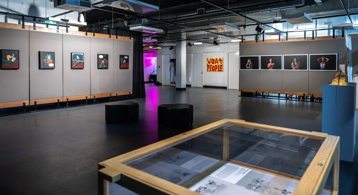 Instillation View, Illuminated exhibition room view, 2024, photograph courtesy of Andrew Willis.