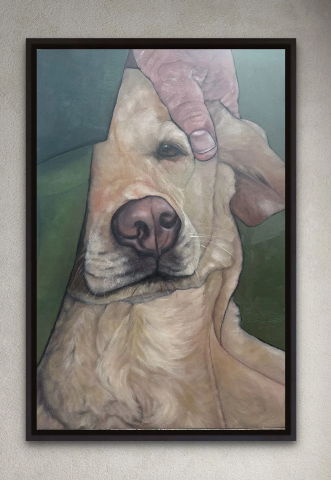Handled with Care – framed original oil painting by Denise Liebermann