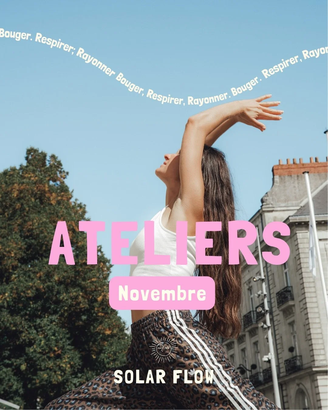 Avant une grosse pause en D&eacute;cembre (vacances) je te propose ces Ateliers cocooning pour une dose de soleil dans notre automne 🍁🌞✨

H&acirc;te de vous y retrouver ! 

GLOW ON &amp; FUN 🌞

Mathilde | Solar Flow Studio
Bouger, respirer, rayonn