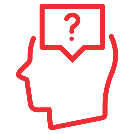 Confusion and risk icon