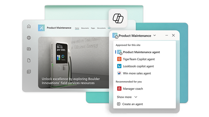 SharePoint dashboard overview screen