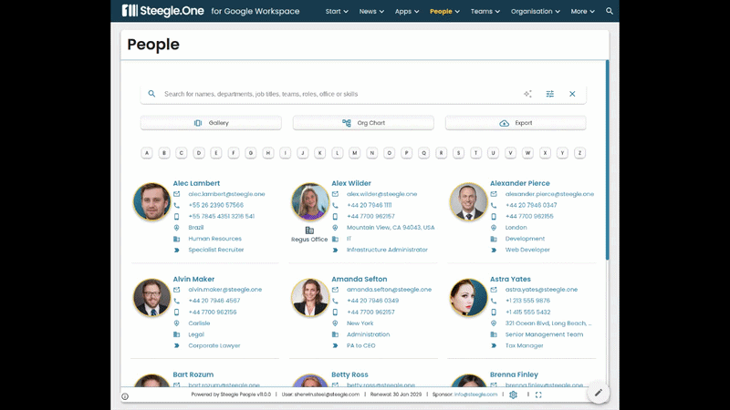Process on how to AI Search in Steegle AI People