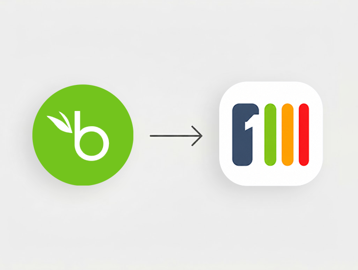 An arrow pointing from the BambooHR logo to the Steegle.One intranet icon.