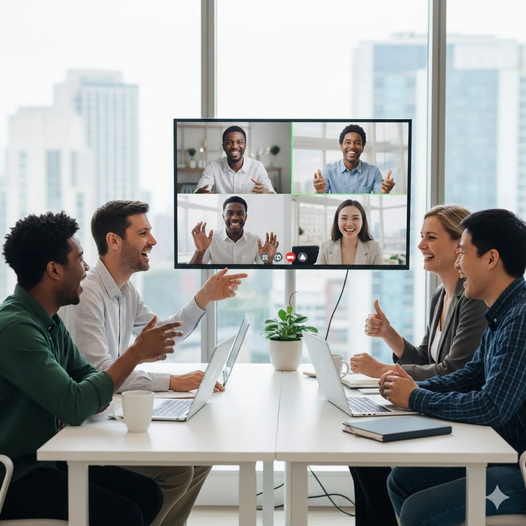 Female executive presenting 2025 business strategy and data charts to colleagues in a modern boardroom.
