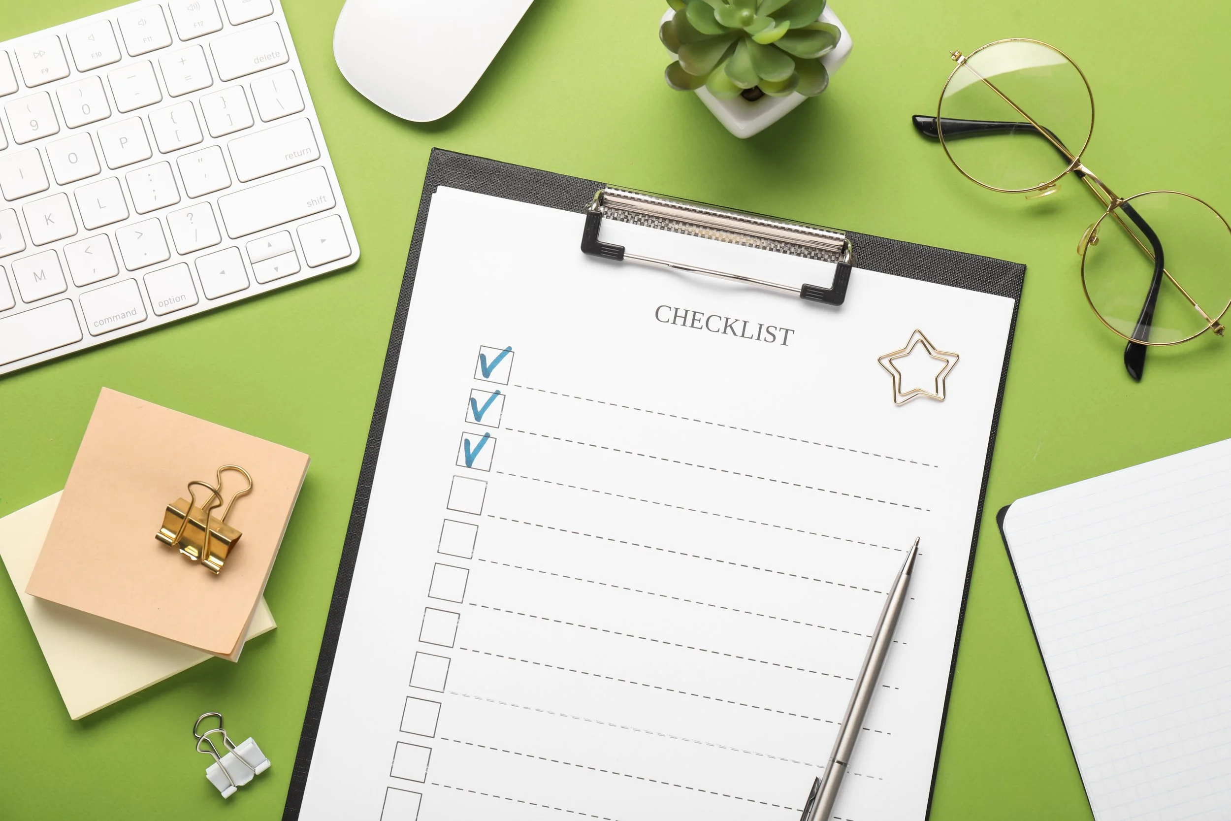 Check list of what things to do before you sign