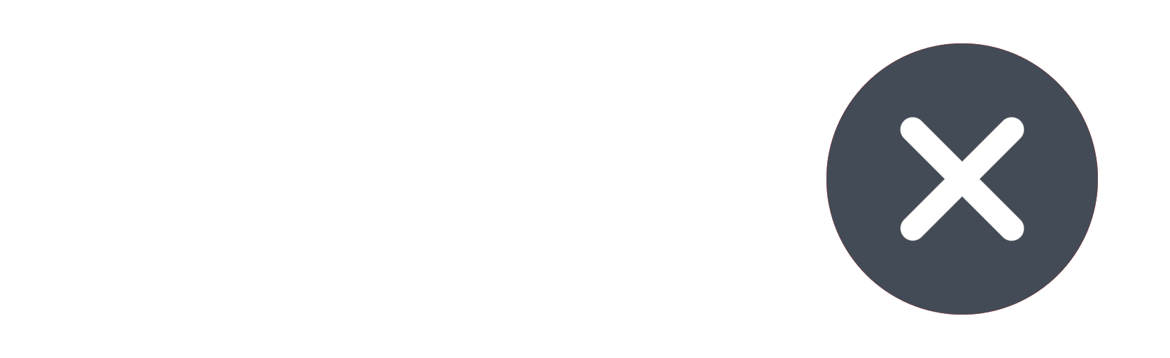 Grey cancel Icon