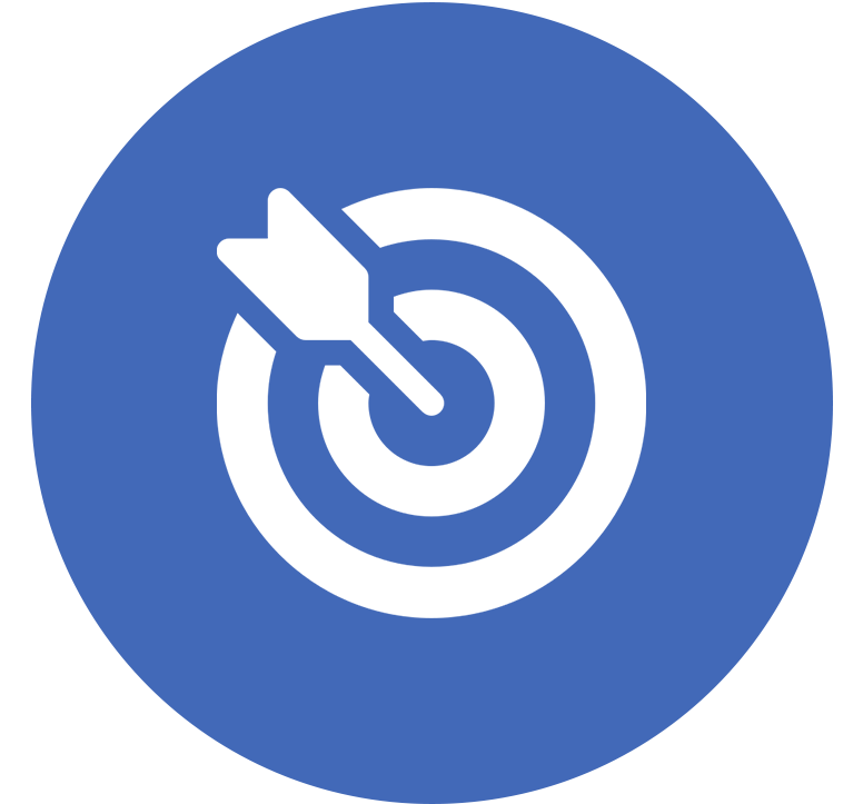 Blue Target Goal Icon