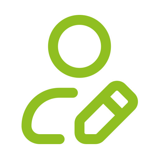Green User Edit profile Icon