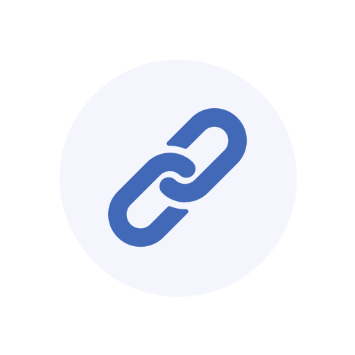 Blue Chain Link Icon