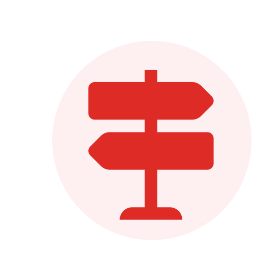 Red road sign Icon