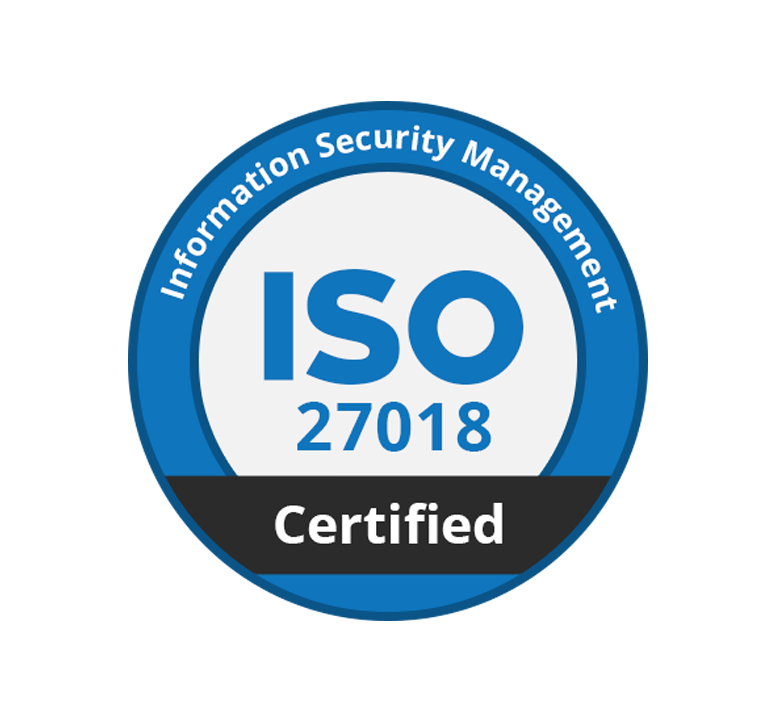 ISO 27018 certification seal for protecting personal data in the cloud