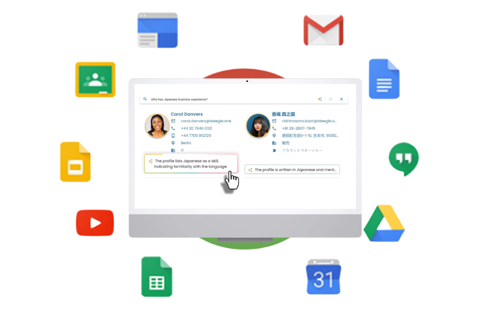 Steegle People with Google workspace protecting it