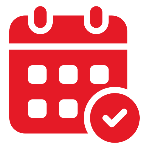 Calendar appointment red icon