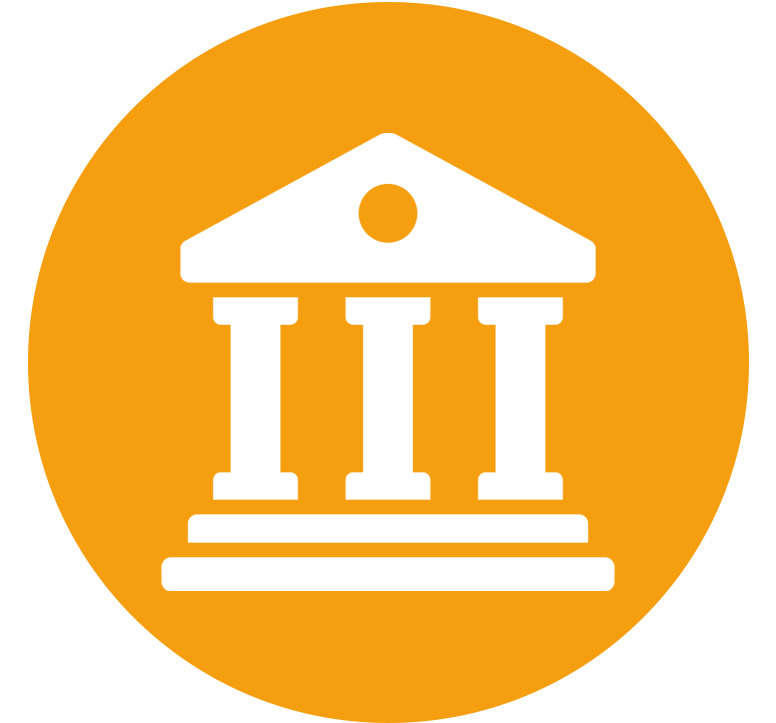 Orange Foundation Building Icon