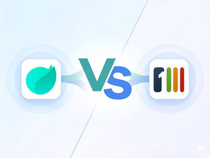 A comparison graphic displaying Happeo vs Google Sites intranet logos.