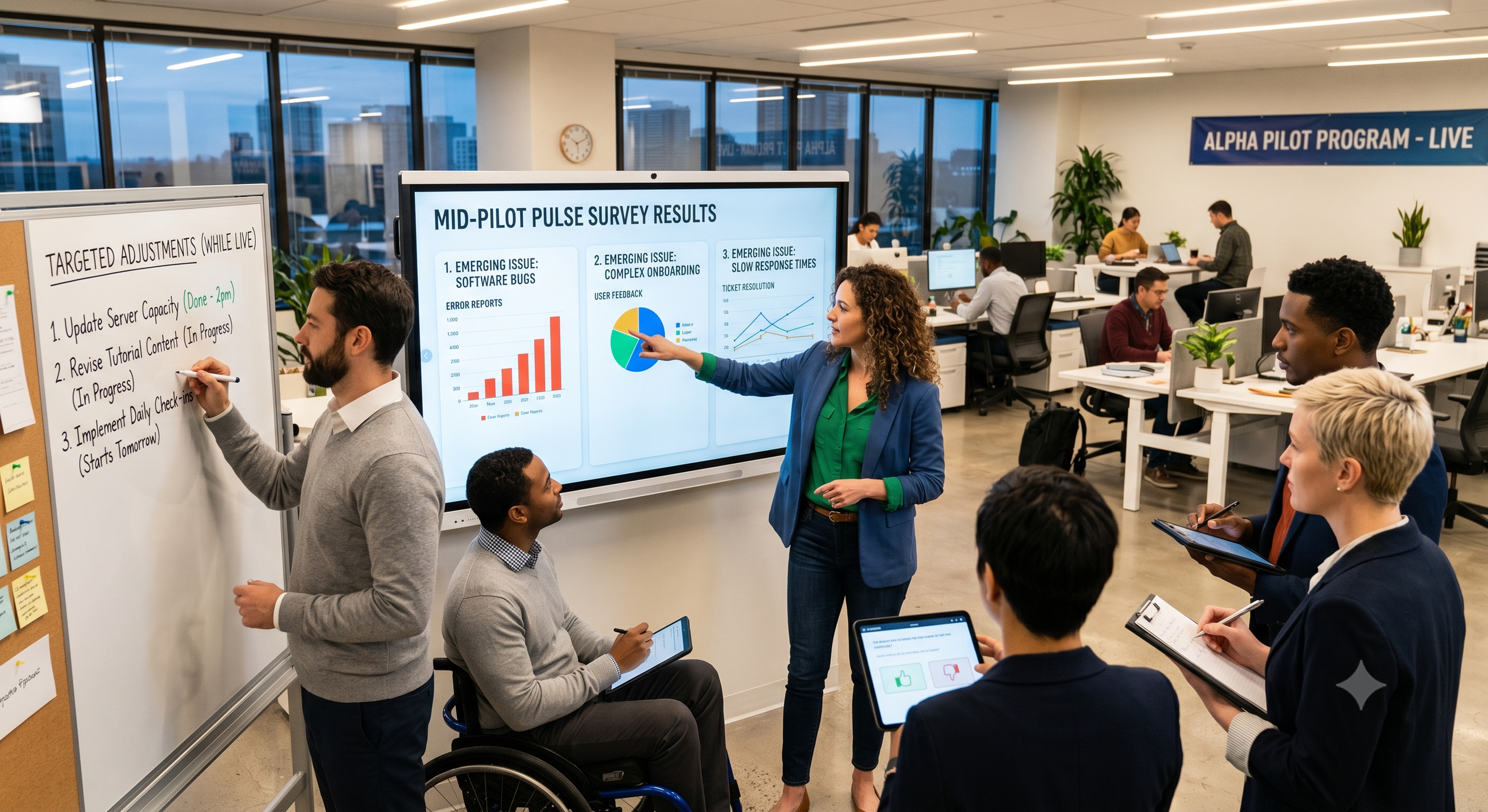 People presenting at work