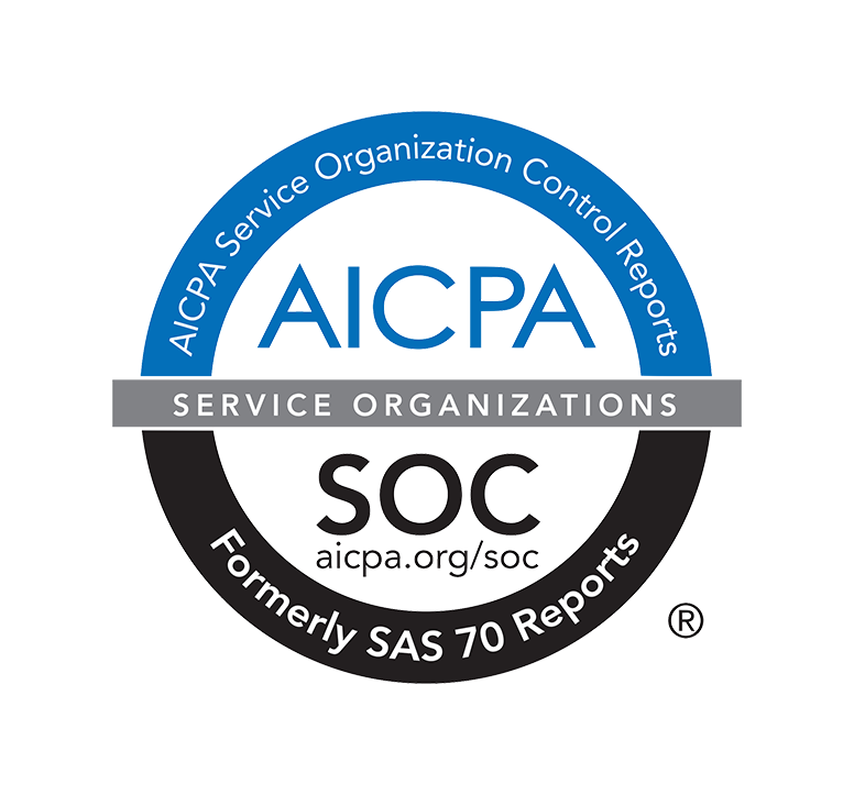 AICPA SOC report certification badge for data security and privacy