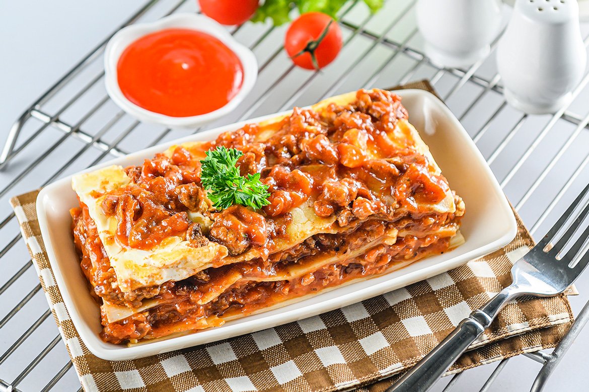Beef bolognese lasagna