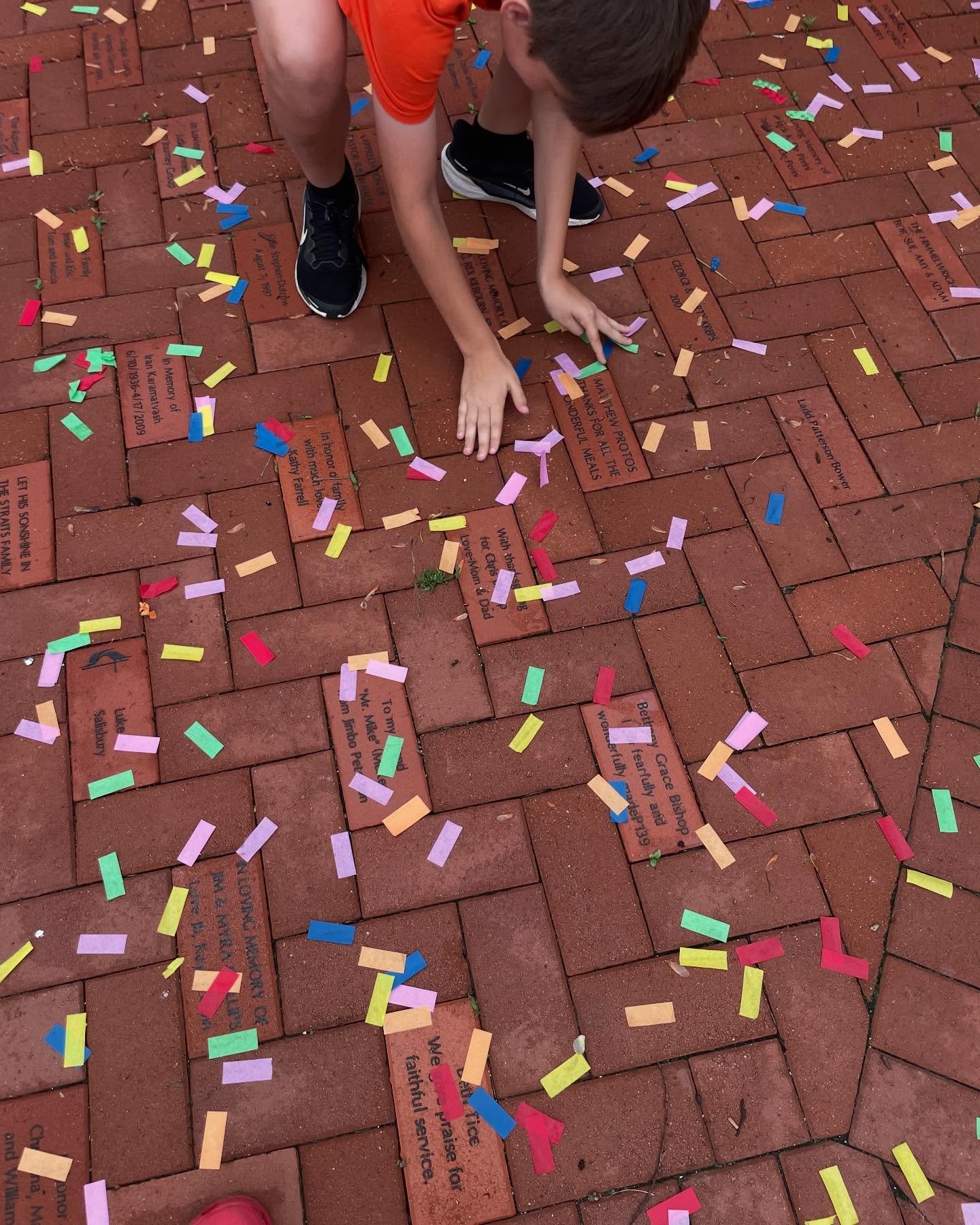 At confirmation, we talked about prevenient grace- the grace that goes before- and we’re reminded how it goes everywhere! And to everyone! (Don’t worry, this is biodegradable!)