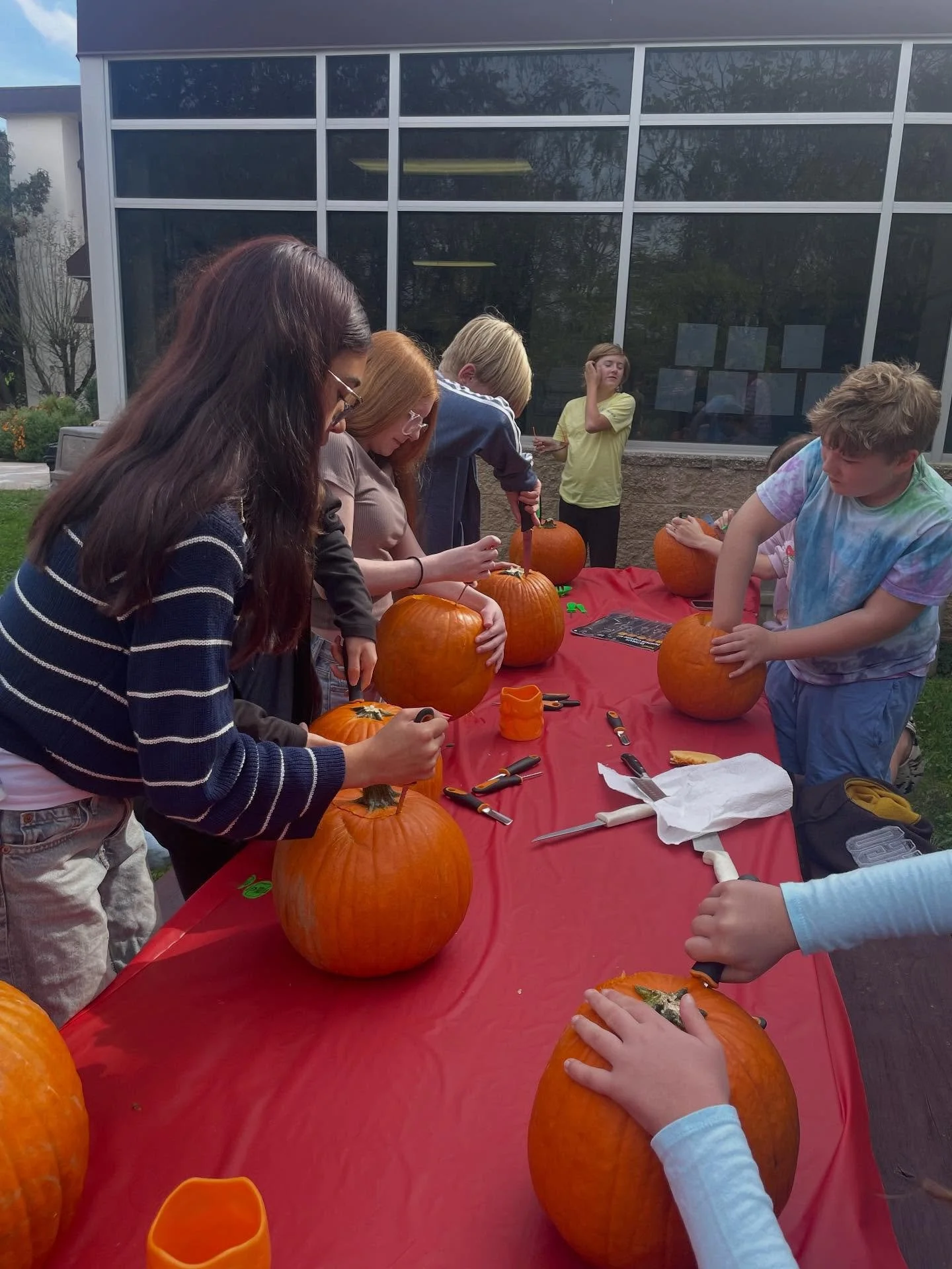 We had a great time carving pumpkins at youth group yesterday!