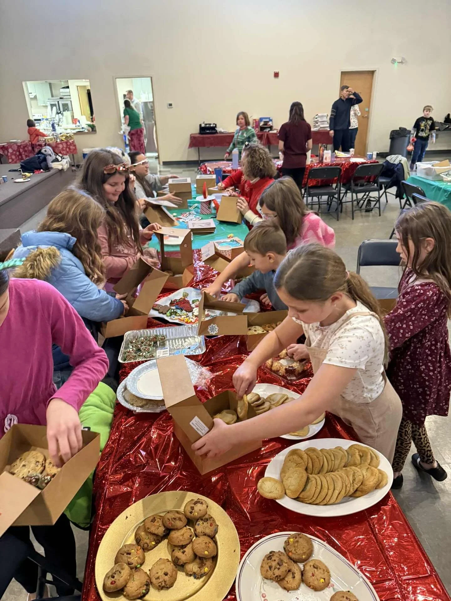 Our cookie event was wonderful today as we made cookies for our local nursing home residents and staff- sharing some joy! Thank you to all who helped!