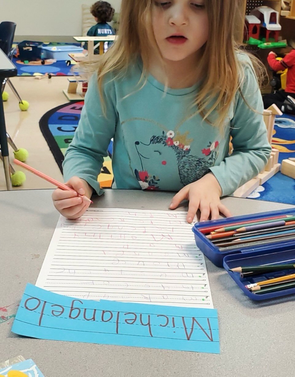 As we gear up for registration for next year, we want to highlight our program options. 

✏️ Kindergarten Readiness in Action! ✨
Our Extended Day friends in Mrs. Nallo&rsquo;s class are hard at work on Letter M&mdash;choosing an M word, writing about