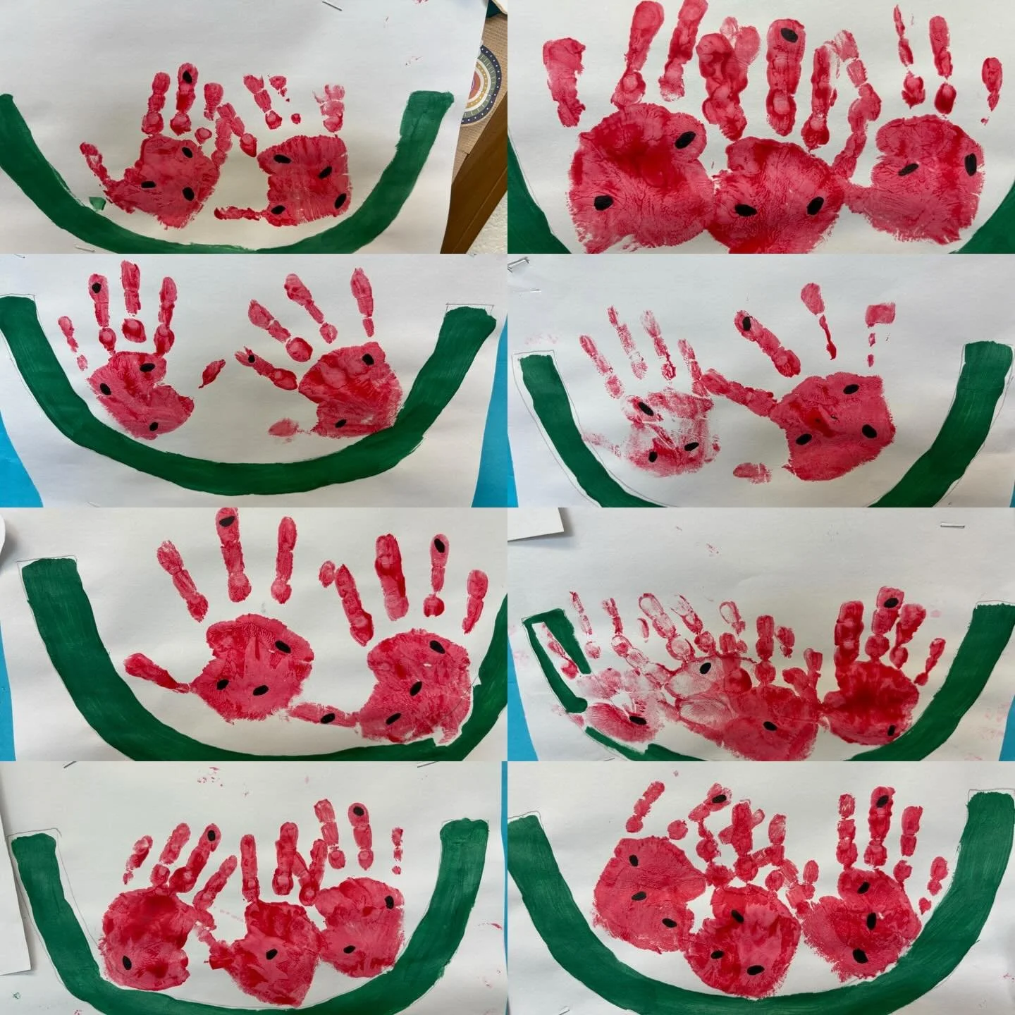 Ms. O&rsquo;Neal&rsquo;s class is serving up a slice of summer sweetness! 🍉 The children turned their handprints into adorable watermelons, creating colorful keepsakes while strengthening fine motor skills and exploring creativity. These tiny hands 