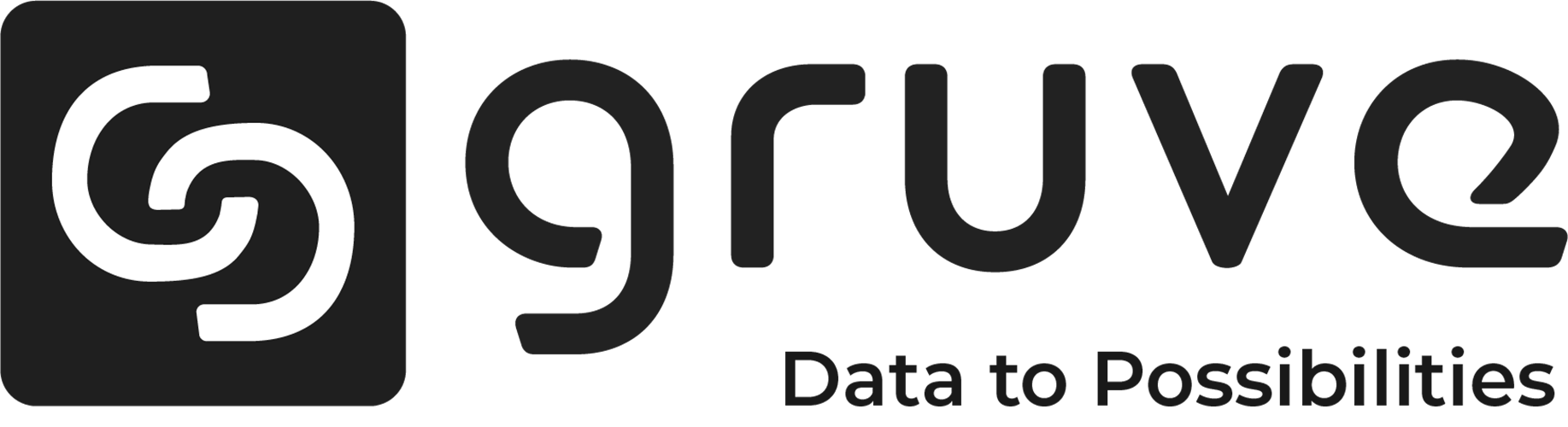 Gruve logo with the tagline 'Data to Possibilities'