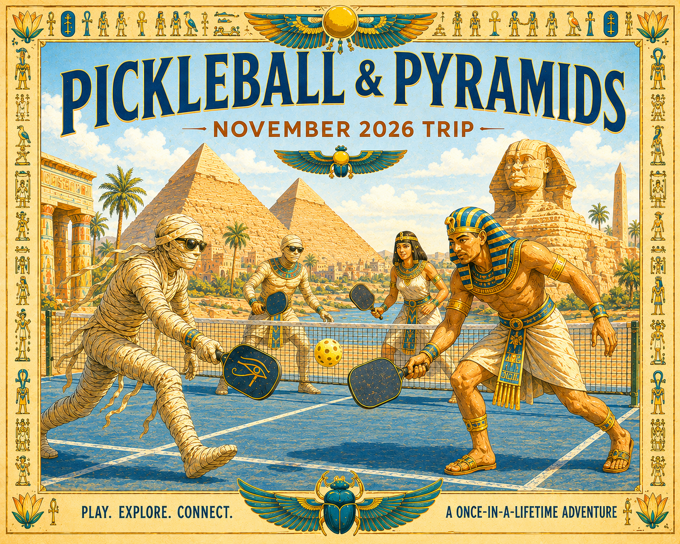 Pickleball & Pyramids with Nile Cruise