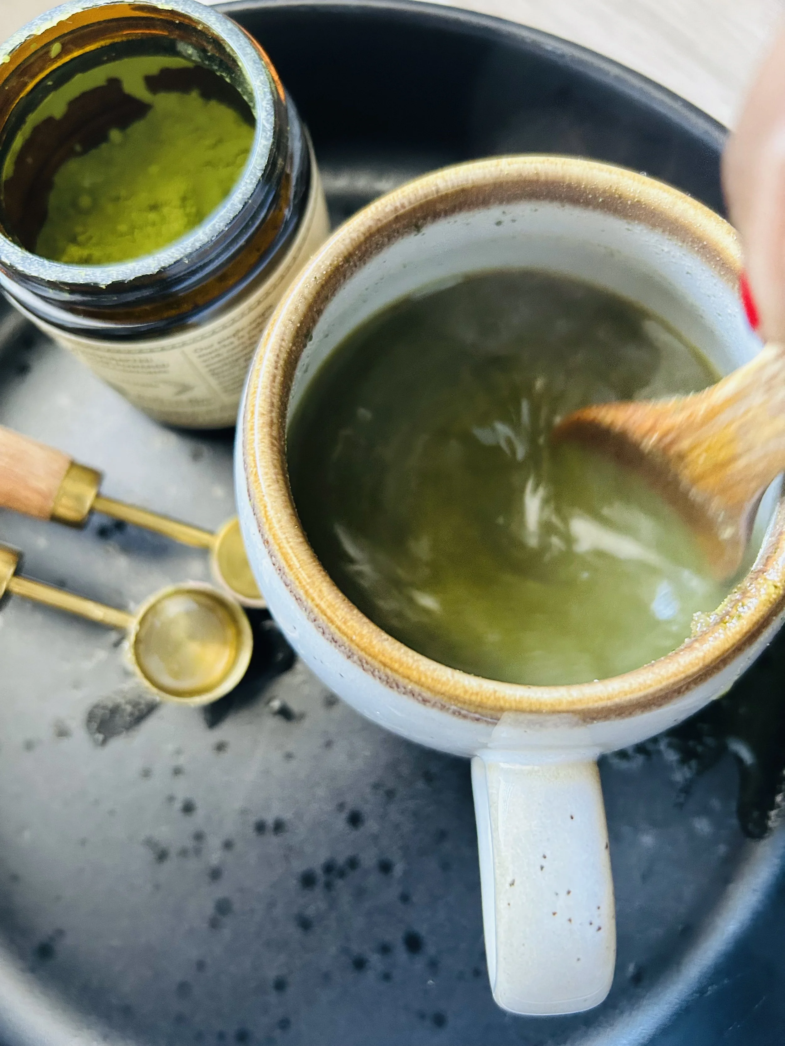 Soothing Matcha + Rose Latte