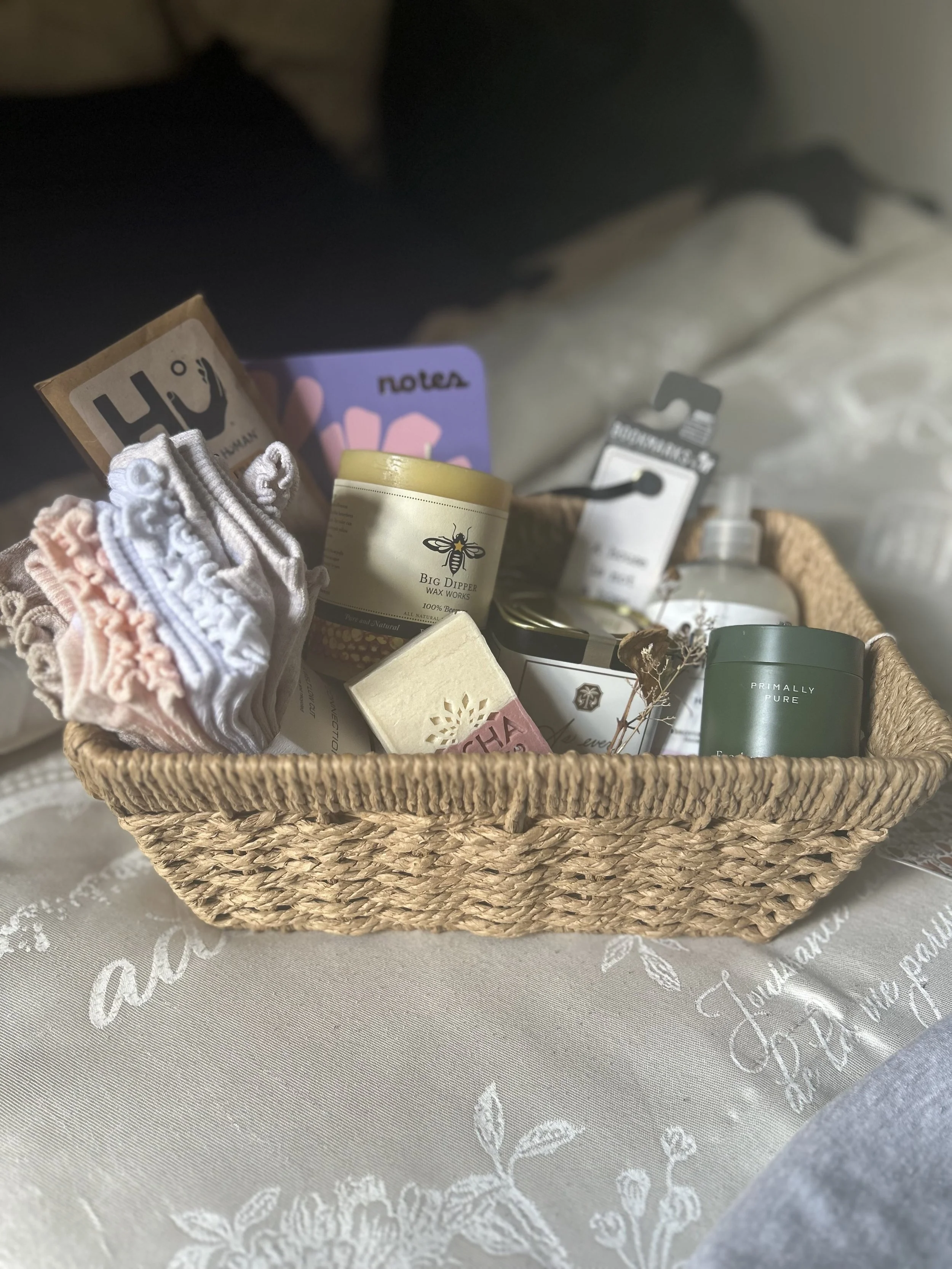 How I Put Together a Cozy Fall Gift Basket for my sister