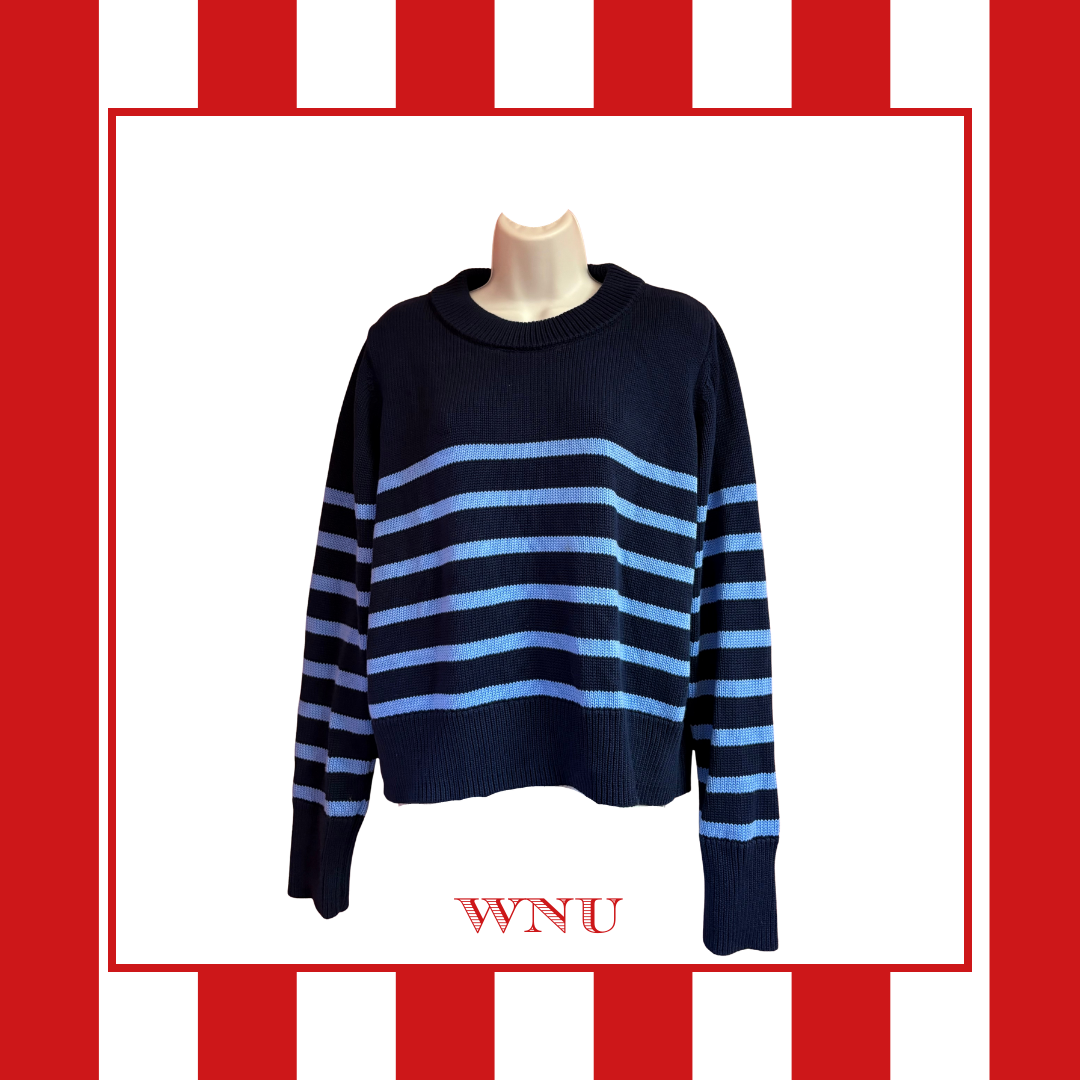 With Nothing Underneath Striped Jumper