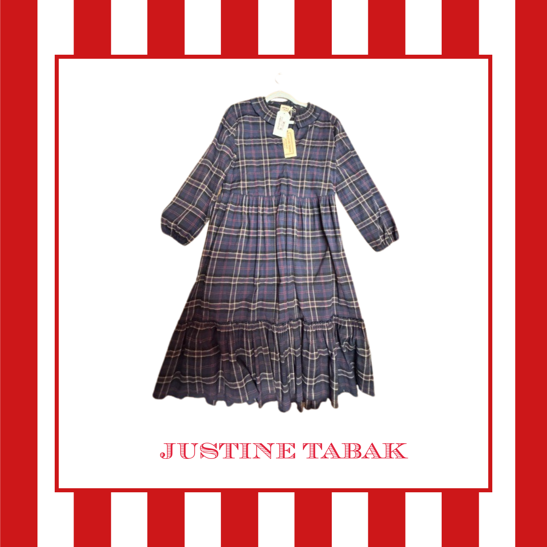 Justine Tabak Check Dress, Size S