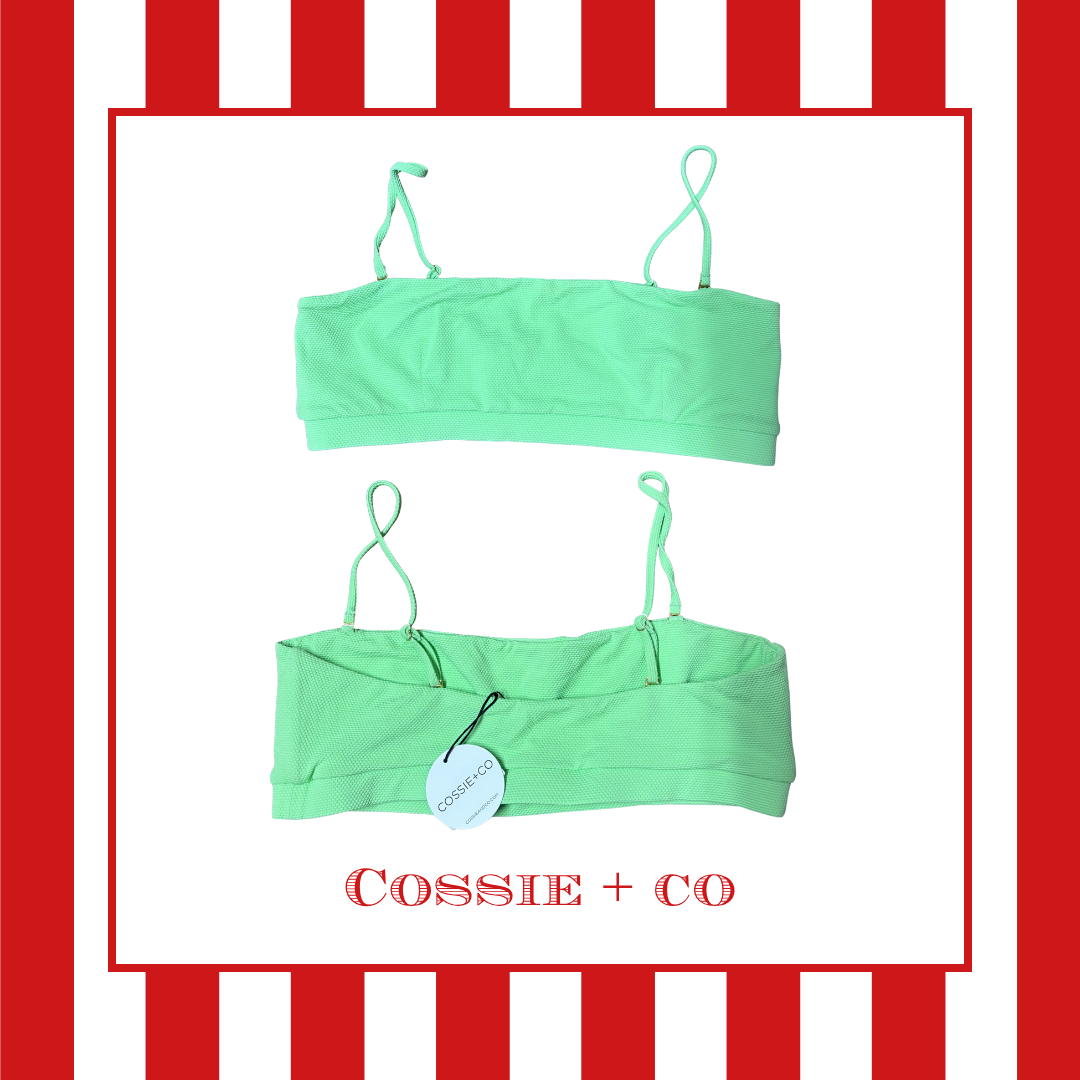 Lime Green Cossie + Co Bikini Top Size 14-16