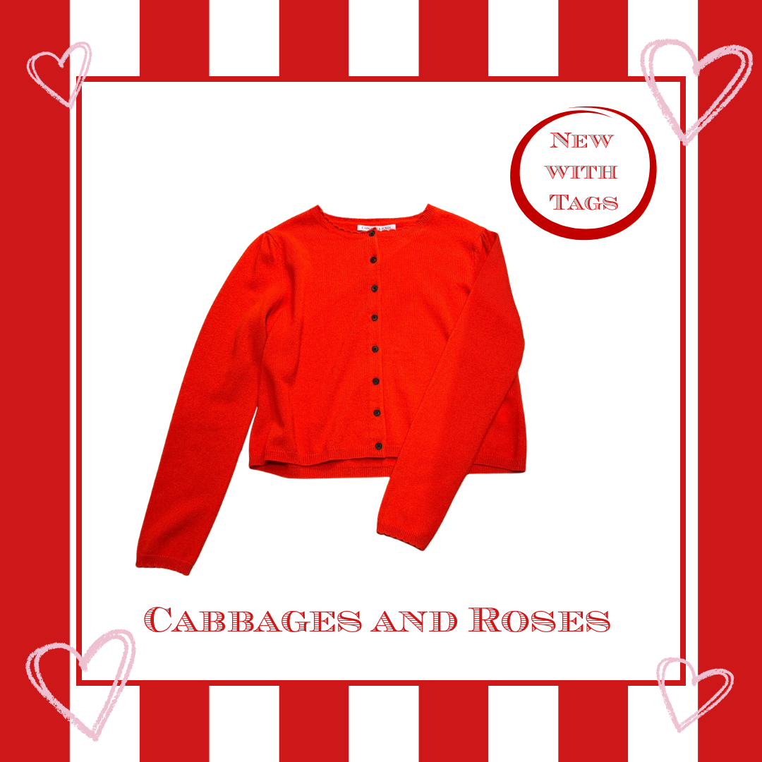 Cabbages & Roses Orange Cardigan