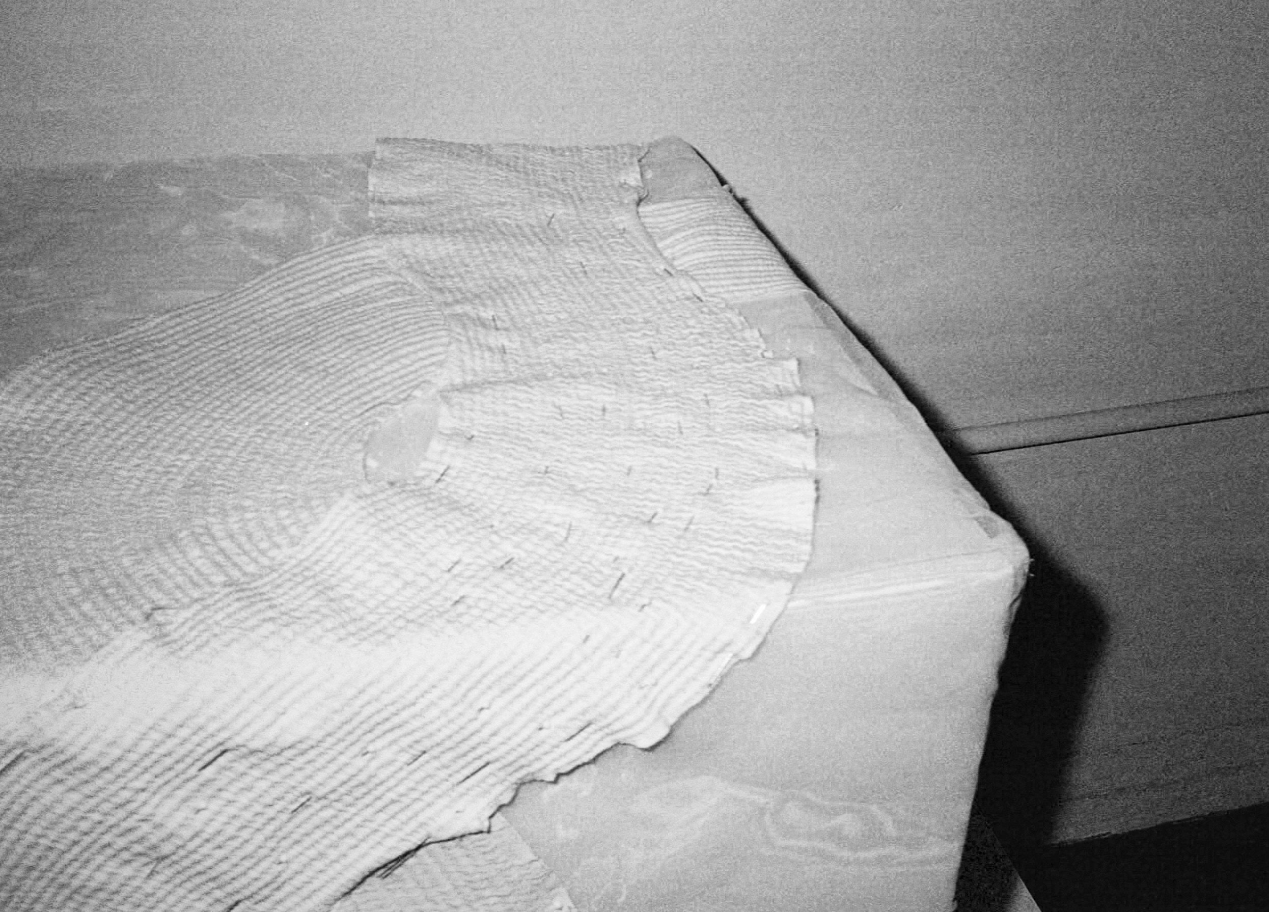 Corded piece details. Cording by me, with Lisa's team assisting in the scrim cover.
Film Photography: Andrew Murphy