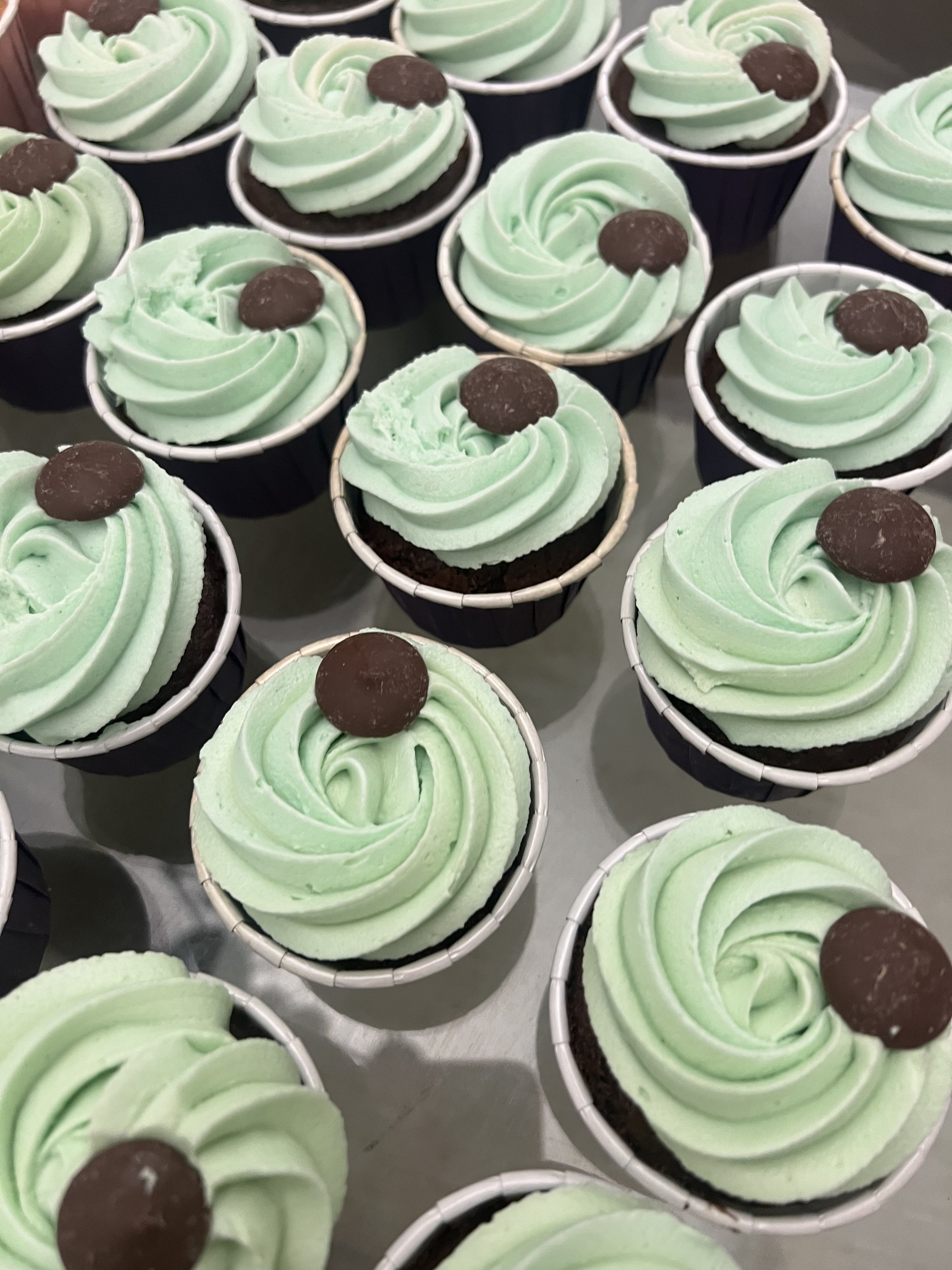 Mint Chocolate Chip cupcakes - box of 12