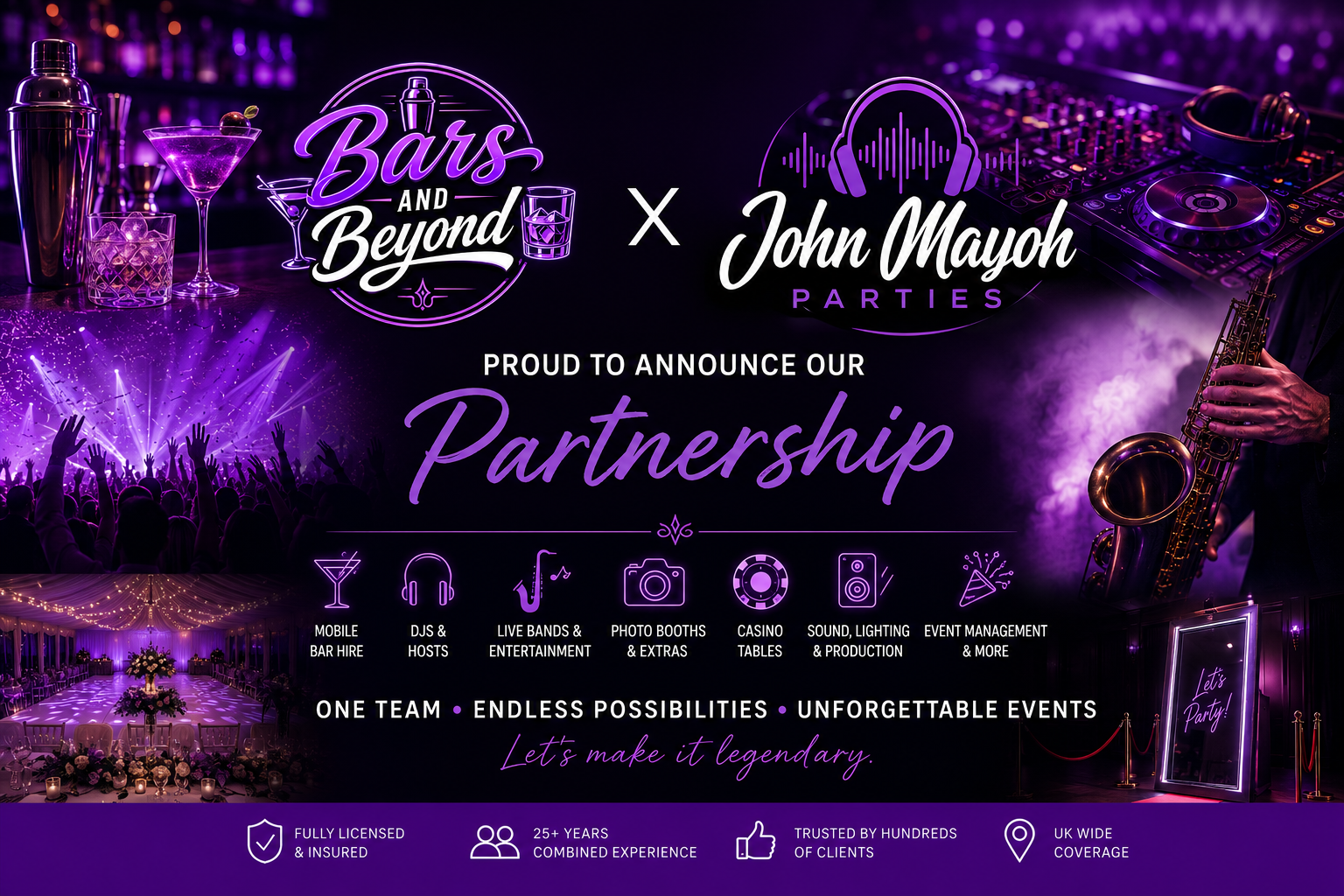 Bars &amp; Beyond Partners with John Mayoh Parties to Deliver Unforgettable Events