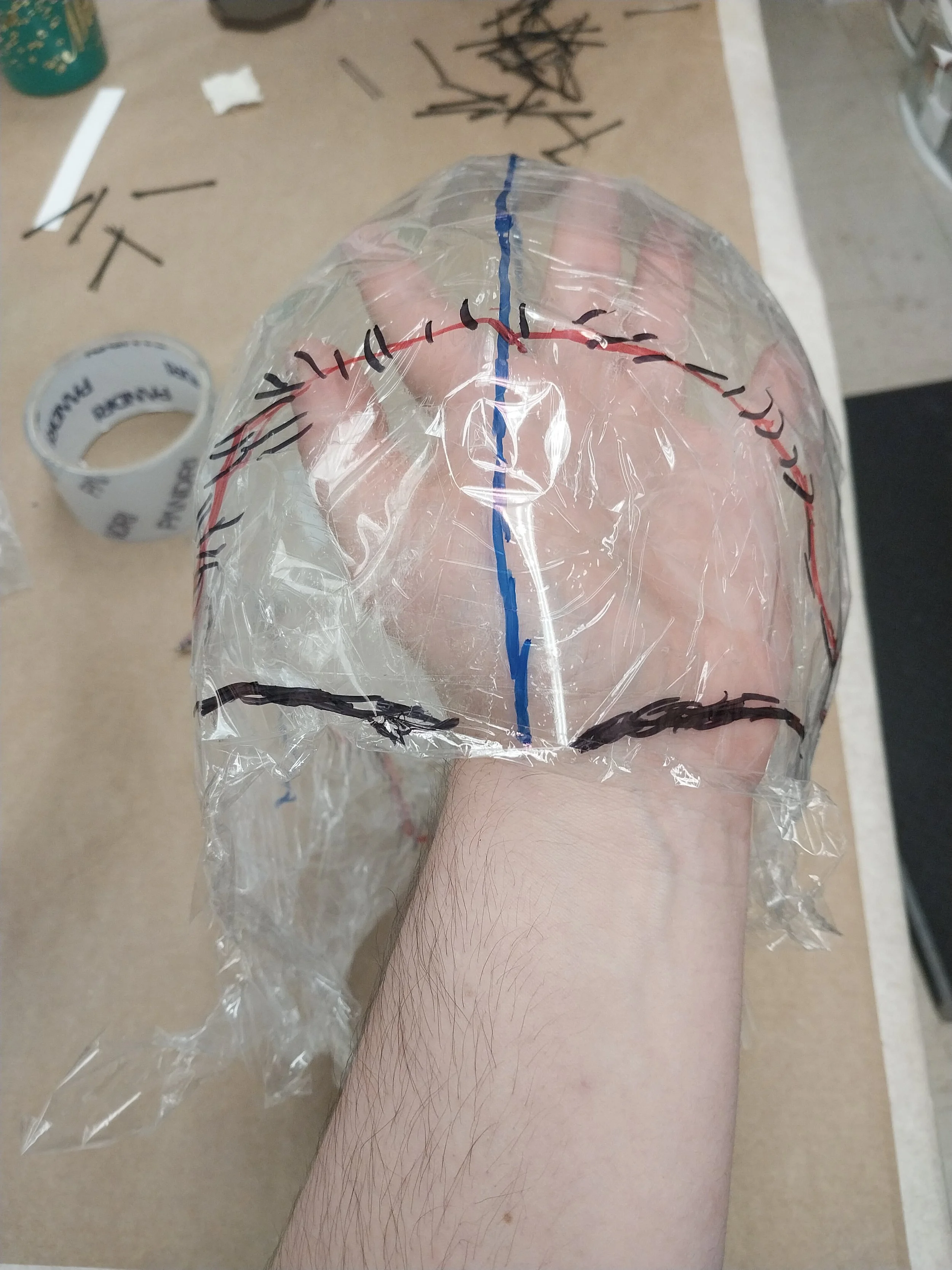 Headwrap for actor measurements and hairline references

